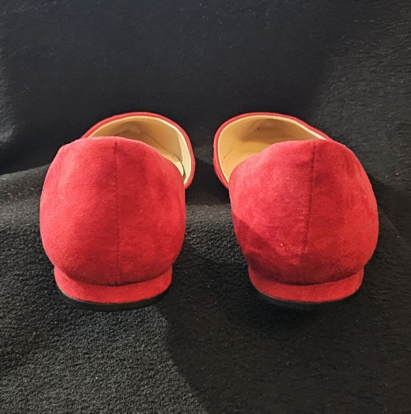 Nine West Red Suede Women's Flat Shoes with Pointed Toes-Size 10M - Picture 5 of 7